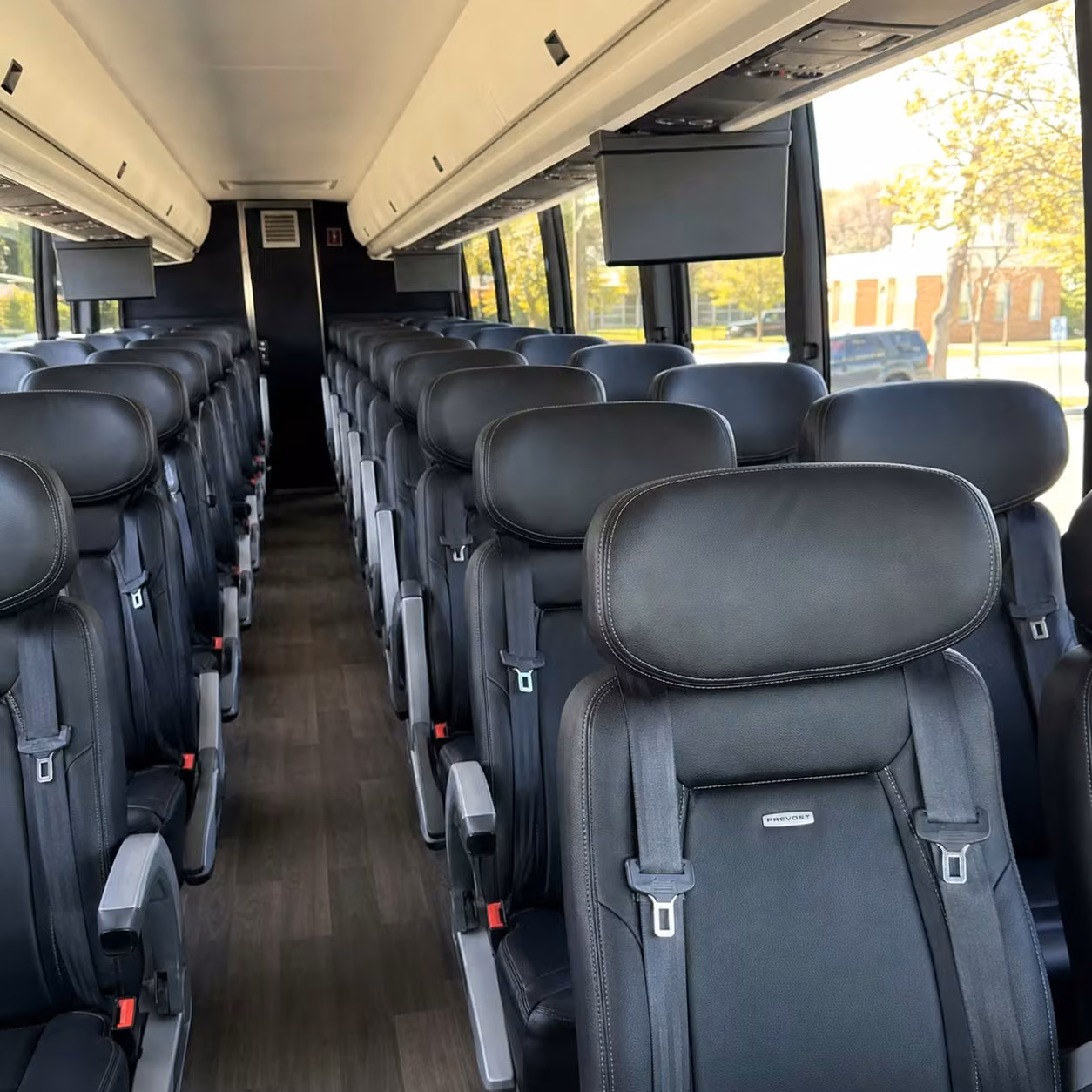 56 passenger charter bus interior