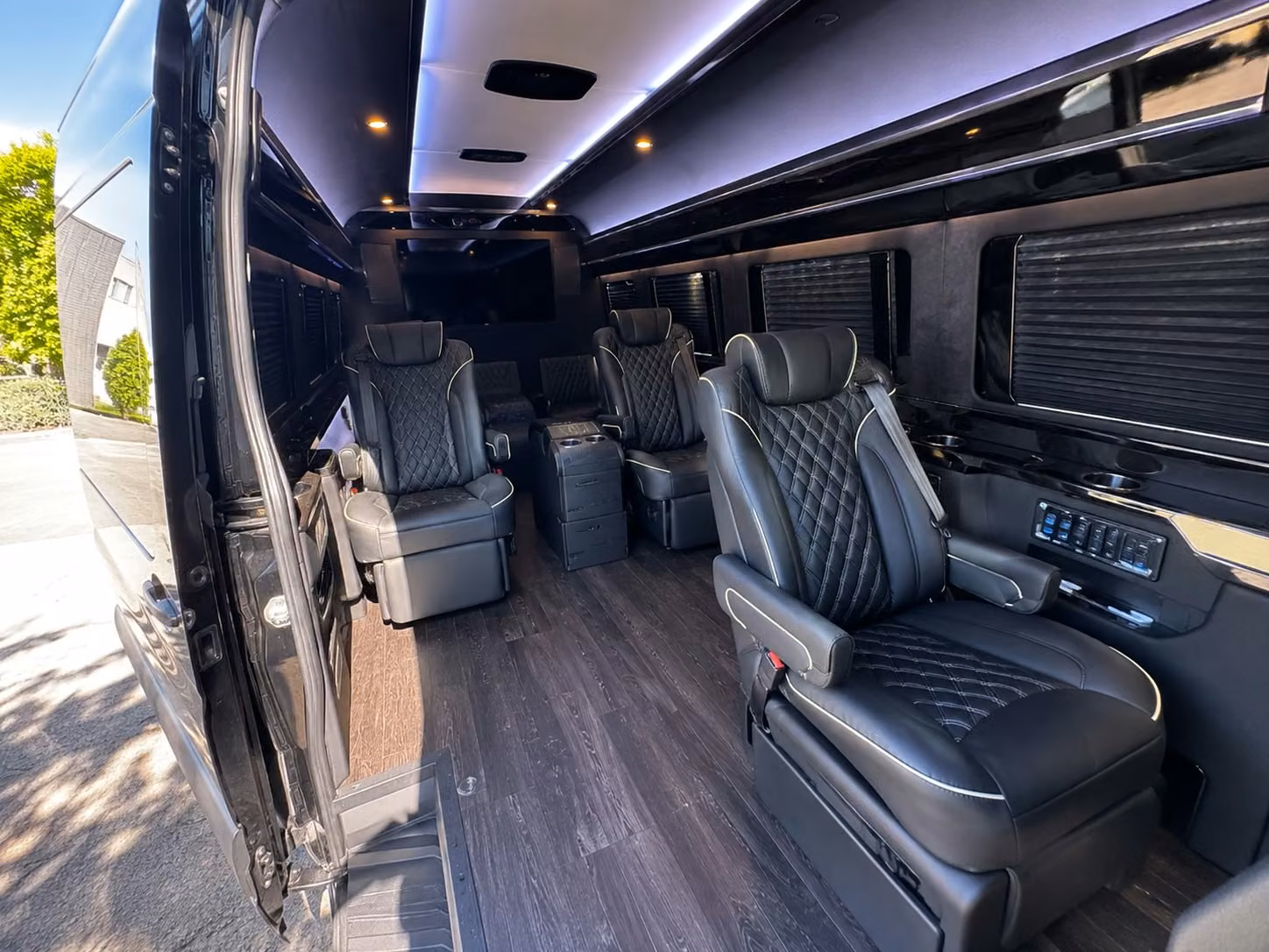 sprinter van with driver inside